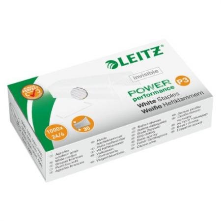 Boîte de 1000 agrafes P3 24/6, en acier laqué blanc - Lot de 120