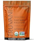 Truvani Vegan Pea Protein Powder | Pumpkin Spice | 20g Organic Plant Based Protein | 10 Servings | Keto | Gluten & Dairy Free | Low Carb | No Added Sugar