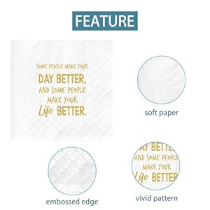Thank you gifts napkins inspirational gifts for women men coworker birthday party decorations supplies for women best friend daughter mom some people make your day better 45x45in 50pcs  urban country home decor