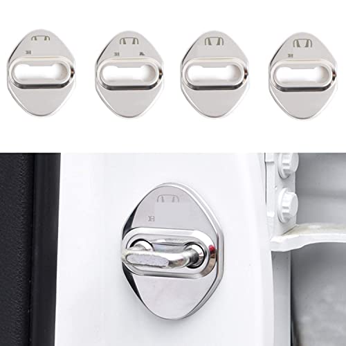 Ramecar Stainless Steel Car Door Lock Latches Cover Protector for Honda Civic Accord City FIT CR-V XR-V HR-V UR-V Odyssey Crosstour Pilot Vezel 4pcs (Silver)