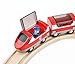 Hape Crossing & Crane Set | 32-Piece Wooden Railway Cargo Playset for Kids Multicolor