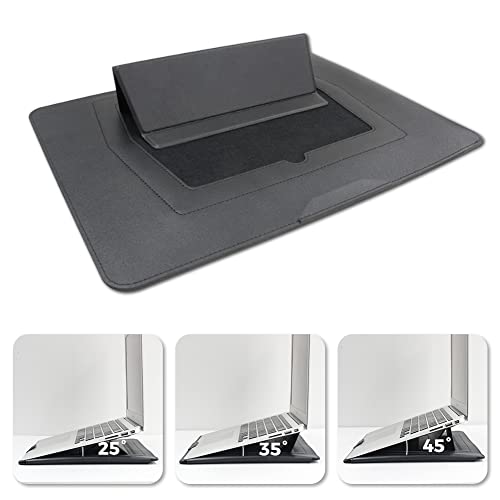 13-13.3 Inch Laptop Sleeve Case With Stand,Boshiho Slim Laptop Carrying Case Waterproof Leather Computer Protective Cover Bag For 13/13.3" Macbook Air/Pro With Pouch #TOP2