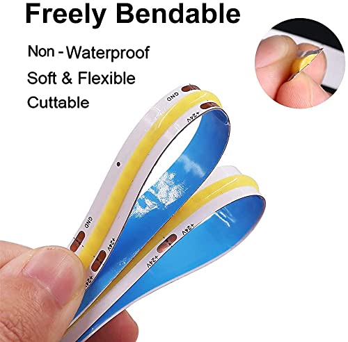 Tira de luces LED COB flexible 3m luz cálida 3000K miniatura 5