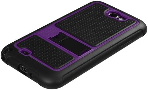 MYBAT SAMGNIICASKGM3062NP Soft Gummy Armor Stand Protective Case for Samsung Galaxy Note 2-1 Pack - Retail Packaging - Purple
