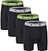 Produktbild JINSHI Herren Unterwäsche Boxershorts Langes Retro Pants Atmungsaktiv Weiche Modal & Baumwolle Unterhosen mit Bein 4er Pack 3XL
