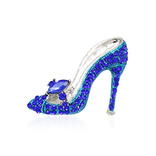 Image of High Heel Brooch Ladies Crystal Rhinestone High Heel Princess Shoes Women Stylish Charm Brooch Pin