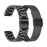 YGUK0J - Cinturino in maglia e acciaio inox massiccio, 20 mm, compatibile con Galaxy Watch 42 mm/Active 40 mm/Gear S2 Classic/Gear Sport Band Strap Strap, 20mm bip, Metallo, Non pietra preziosa