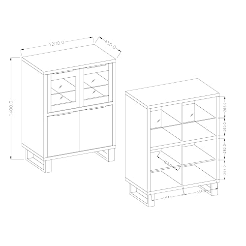 Lomadox Wohnwand inkl. Couchtisch in Wotan Eiche Nb., B/H/T ca. 394/190/50 cm – Bild 8