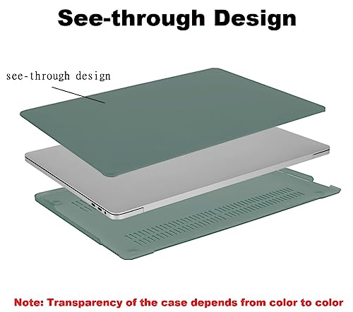 Image of Midkart Hard Shell Plastic Case Cover Compatible with MacBook Pro 16 Inch with Touch Bar and Touch ID Model A2141 Release 2019 /2020 with Silicon Key Guard and Dust Plugs, Midnight Green