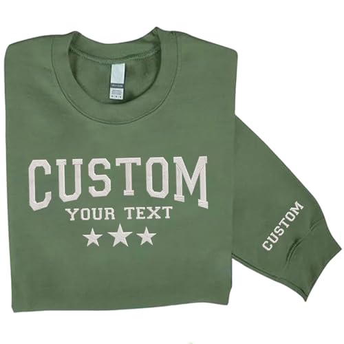 Personalized Sweatshirt for Women & Men – Custom Embroidery, Add Name or Text, Custom Embroidered Hoodies, Matching Couple, Gift for Boyfriend, Girlfriend, Family, Holiday Present3