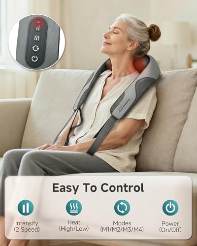 Image of 2026 Cordless 4D Shiatsu Neck and Shoulder Massager With Heat Pain Reilef