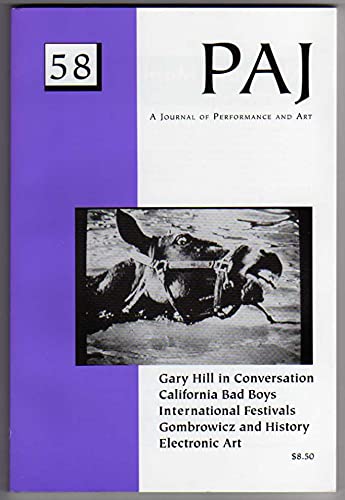 Performing Arts Journal [PAJ] 58 - A Journal of Performance and Art ...