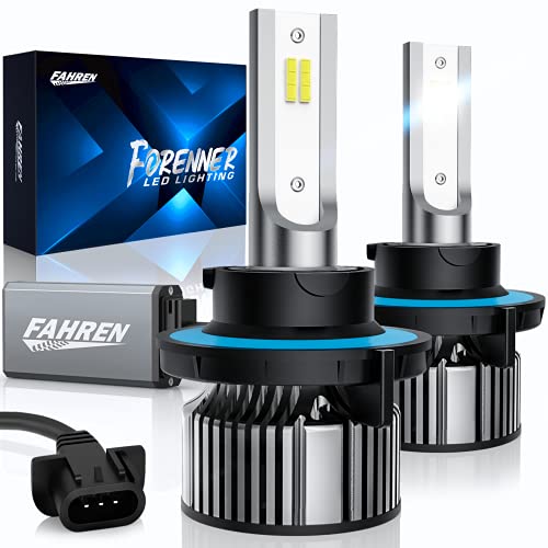 forenner Fahren 9008/H13 LED Headlight Bulbs, 16000 Lumens 400% Brighter LED Headlight Conversion Kit, 6500K 10 Min Installation, Halogen Replacement, Pack of 2…