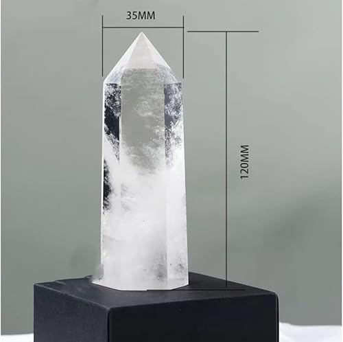 Miniatura 2 de Varita de punta de cristal natural grande para terapia de meditación de chakras Reiki, 4 pulgadas