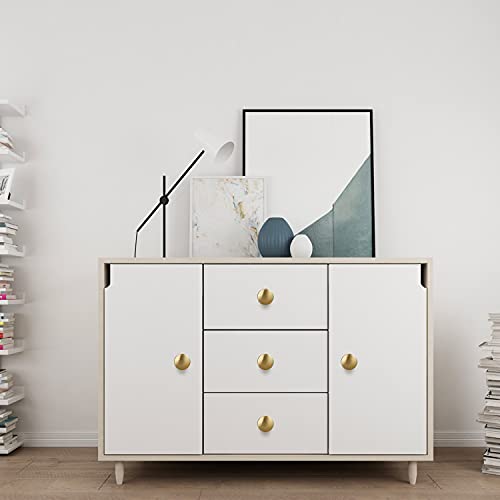 Biglufu 1 Inch Drawer Knob, 6 Pack Brass Kitchen Cabinet Knobs, Gold Dresser Knobs Drawer Pulls #TOP2