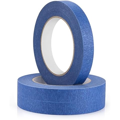 KICNIC Premium Blue Painters Tape 3 Rolls, 180 Yards Total, Paint Tape for Multi-Purpose, Painting, Painter's, Masking Master Tape for Crafts Arts & Labeling, 0.7in x 60yd Each Cover