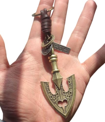 MYAROMA FINDINGS JoJo Adventure Arrow Head Keychain Antique Bronze Styling Leather Keychains