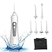Hydropulseur jet Dentaire Portable, BONAI Irrigateur Oral Professionnel IPX7 Étanche, 6 Buses 3 Modes, USB Irrigateur Professionnel Rechargeable pour Voyage et Utilisation à la Maison