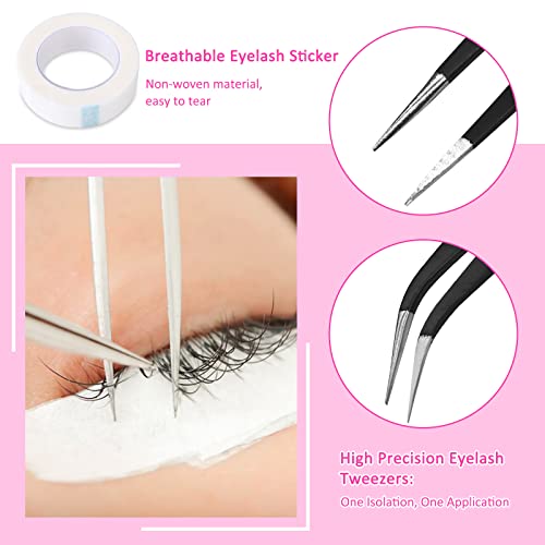 Krofaue A-86-US Mannequin Training Head False Eyelashes Extension Practice Eyelash Kit Make Up Eye Lashes Train Doll Face Model Graft Tool Set thumb #3