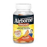 Airborne Orange Flavored Gummies, 42 count - 1000mg of Vitamin C and Minerals & Herbs Immune Support