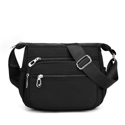 Image of Crossbody Bag for Women Ladies Multi Pockets Shoulder Bag Handbag Lightweight Nylon Casual Messenger Bag Travel Purse