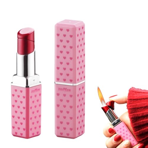 Encendedor Labial Cute Lipstick, Pack de 2, Recargable, Rojo miniatura 1