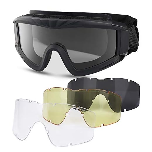 Freshday Tactical Safety Goggles,Outdoor Airsoft Goggles Army Military Goggles Anti-Fog Anti-dust Glasses with 3 Interchangeable Lenses for Shooting,Hunting,Paintball,Riding,Cycling