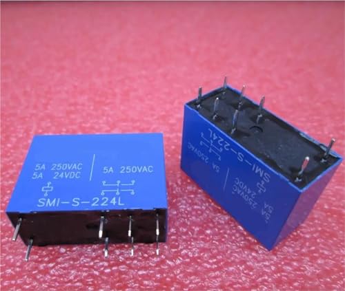 Relais SMI-S-224L 24V CC 5A 250V CA DIP8 pour circuit imprimé