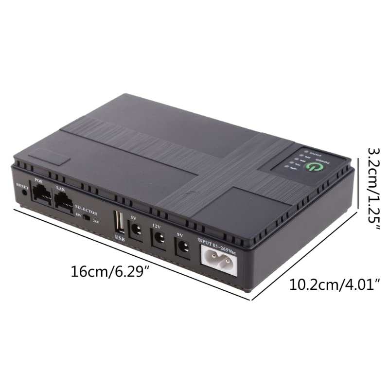 Mini przenośny zasilacz UPS Backup 5V/9V/12V Uninterruptible Power Supply for WiFi, Router 10400mAh Backup Power Adapter