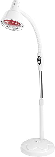 Miniatura 8 de Luz infrarroja de 275 W 360 ° giratoria ajustable lámpara de calor infrarrojo lejano lámpara de pie dispositivo de luz roja con brazo flexible para