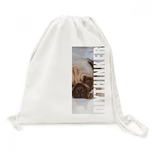 Sac cordon toile bouledogue pour éviter l'encombrement en voyage