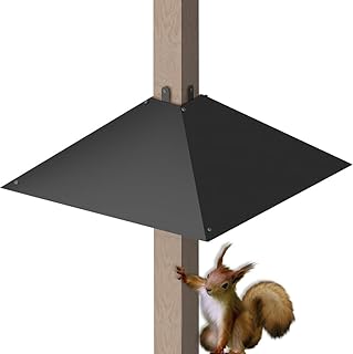Metal Anti-Squirrel Baffle for 4x4 Post Suspension mounting, 17-inch Raccoon Proof Guard for Outdoor