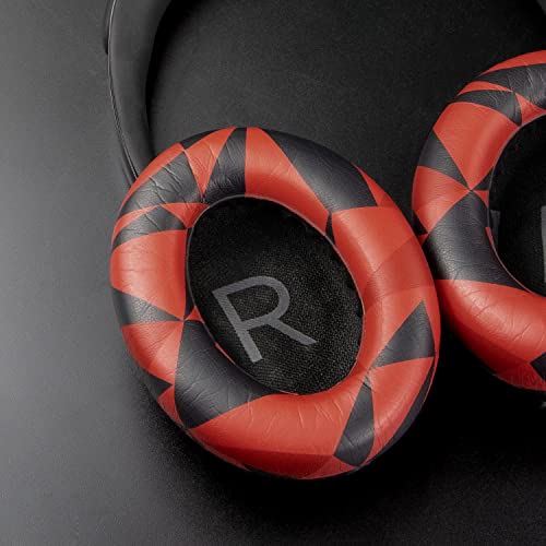 Image of SOULWIT Protein Leather Replacement Earpads for Bose 700 (NC700) Wireless Headphones, Ear Pads Cushions with Softer Protein Leather, High-Density Noise Cancelling Foam, Added Thickness - Red Storm