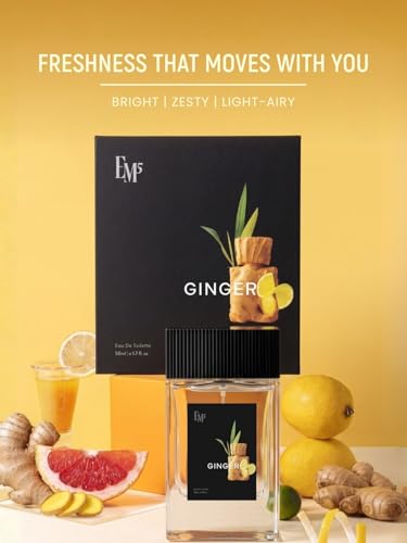 Image of EM5 Ginger | Fresh Citrus Spicy Perfume | Long Lasting Unisex Daily Wear Fragrance | Made with Natural Essential Oils & Absolutes | Luxury Niche Perfume Gift for Him & Her | 50ml