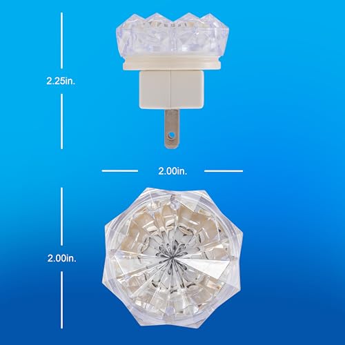 Image of GE Jewel LED Night Light, Plug-in, Always on, Warm White, UL-Certified, Energy Efficient, Ideal Nightlight for Bedroom, Bathroom, Nursery, Hallway, Kitchen, 85094, 4 Pack