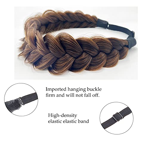 Toecwegr Synthetic Hair Braided Headband Classic Chunky Wide Plaited Wedding Fluffy Braids Wig Women Girl Beauty Accessory (6Jhg8A) … #TOP2