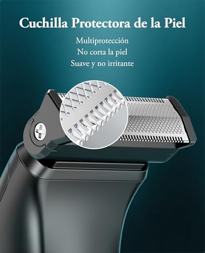 Afeitadora corporal masculina Kensen IPX6 impermeable con pantalla LED ajustable 2