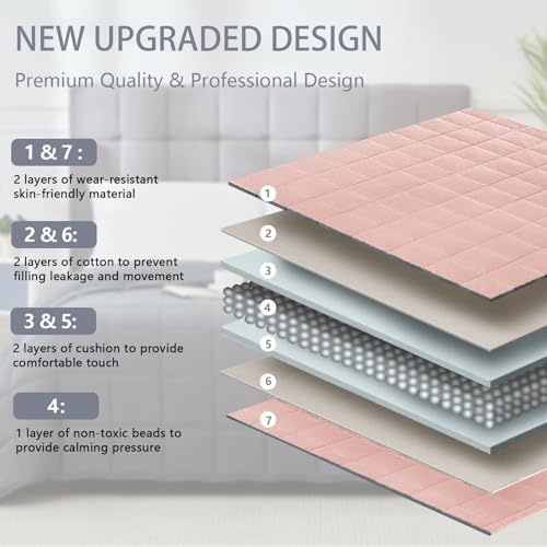 Pink Weighted Blanket for Adults 20lbs, 88"x104", King Size Cooling Heavy Throw Blanket for 130-220lbs, Microfiber Soft Thick Big Blankets Weighted Comforter Gift for Sleeping