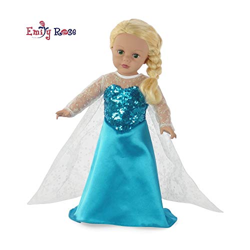 Fits 18" American Girl Dolls | Princess Elsa Frozen Inspired Dress | 18