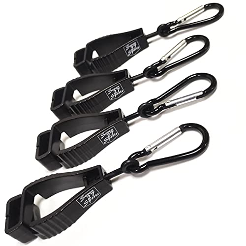 Seven27Sports 4pc Glove Clips with Carabiners - Easy to Wear Glove Clip, Tools, & Towel Holder (The Glove Clips for Work)