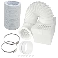 SPARES2GO Condenser Vent Box & Extra Long Hose Kit Compatible with Bush Tumble Dryers (7 Metres)