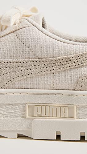 PUMA Women's Mayze Blank Canvas Sneakers, Whisper White, 6 Medium US | Image 4