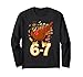 Funny 67 Thanksgiving Turkey Dabbing Six Seven Meme Boys Long Sleeve T-Shirt