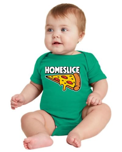 Shark & Hammer Homeslice Funny Cute Pepperoni Cheese Pizza Slice Pop Culture Baby Creeper Boys Girls Infant Bodysuit3