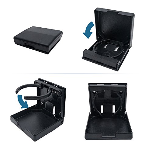 Portavasos plegable ajustable color negro miniatura 5