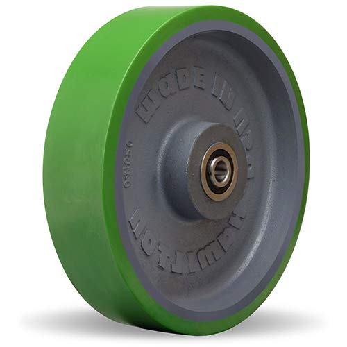 12" x 3" Duralast Polyurethane on Cast Iron Wheel 3500 lb Capacity (W-1230-DB-3/4)