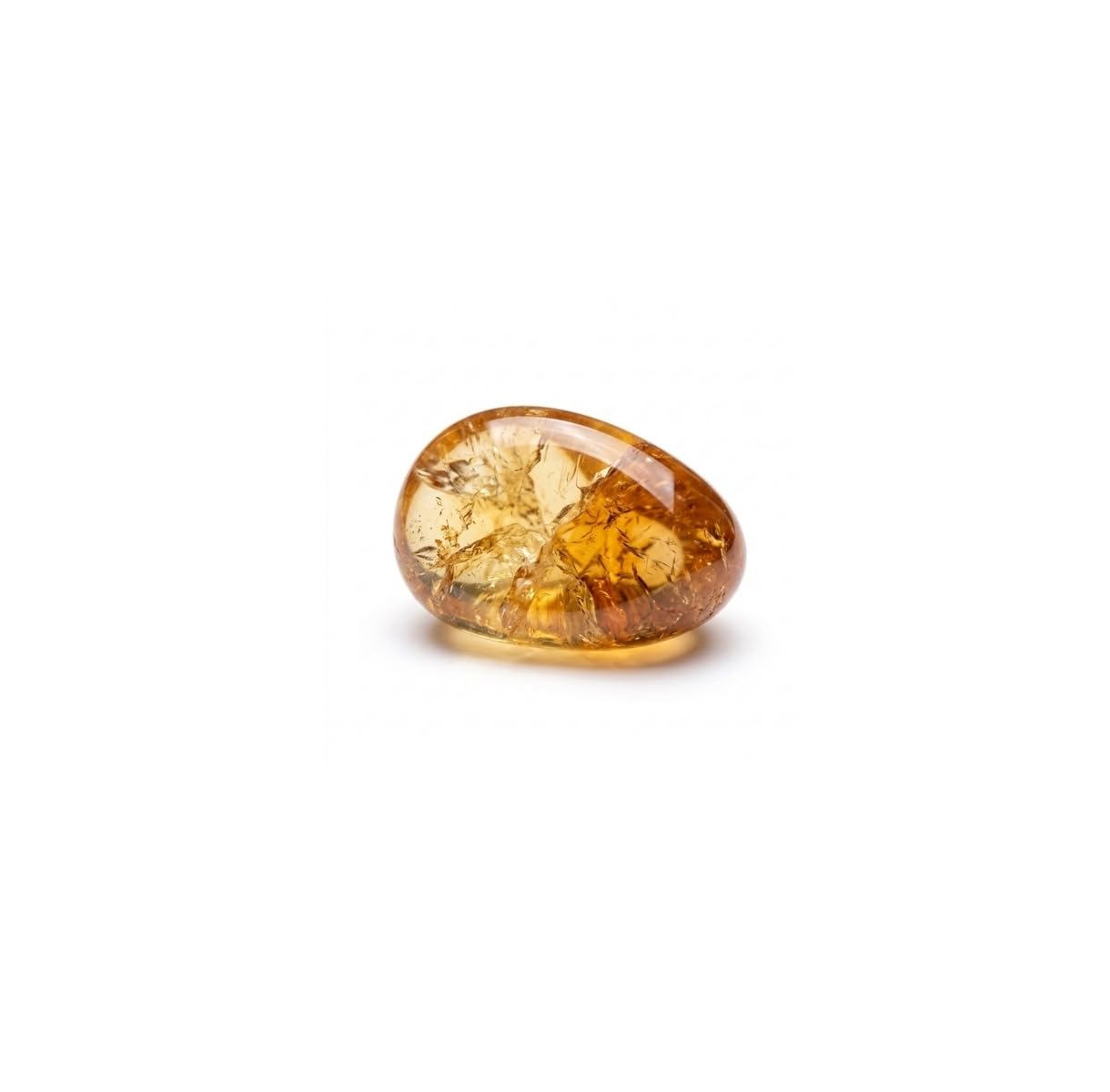 Shubhanjali Reiki Healing Citrine Crystal Single Tumble Stone Raw Citrine Stone Tumble Gemstone Pebble for Aquarium Home Decorative Garden Table Vastu Correction 1 ps Yellow-image-47