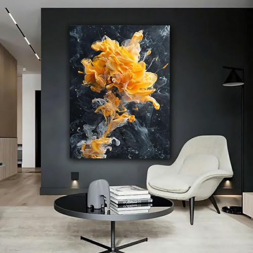 Pintura artística en color de 80x120cm formato grande sin marco para pared 4