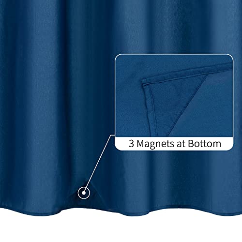 Image of ALYVIA SPRING 72x78 Long Waterproof Fabric Shower Curtain or Liner Navy