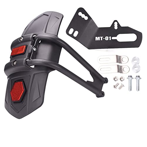 フェンダーカバー に適合するヤマハ MT-01 MT01 2004 2005 2006 2007 2008 2009 2010-2014 オートバイの後輪フェンダー スプラッシュ ガード マッドガード(Black A)